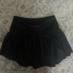 Gold Hinge Mini Pleaded Skirt in Black